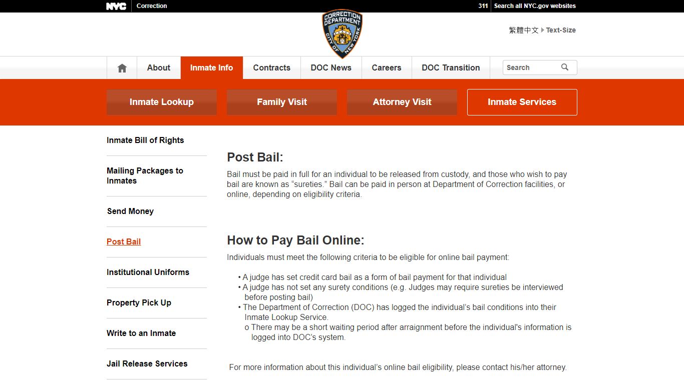 Department of Correction - NYC.gov